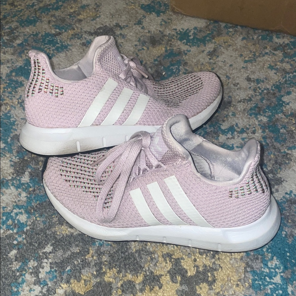 Adidas Light Pink and White Running Shoes